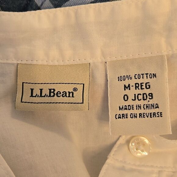 L.L. Bean White Puff Sleeve Sheer Ruffled Blouse - Picture 6 of 6